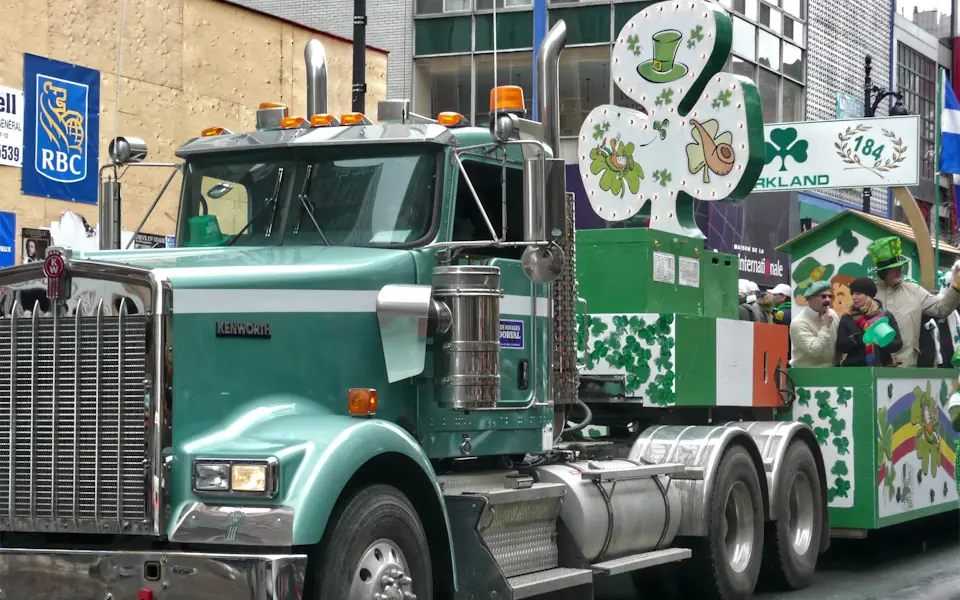 American semi-truck for refrigerated produce transport